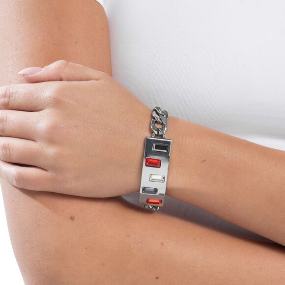 Paparazzi Jewelry Accessories - Staggered Shimmer - Red Bracelet - NEW!!! - Picture 3 of 4